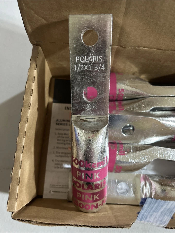 Polaris AL500N-NT AL/CU Compression Dual Rated Aluminum Lugs Two Hole-Narrow New - Image 4 of 4