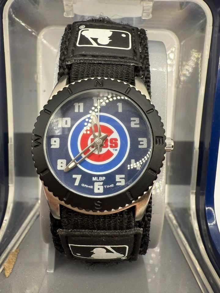 MLB Game Time Chicago Cubs Boys Youth Logo Analog Watch New In Box - Image 3 of 4