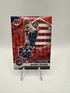 2020-21 Panini Mosaic Anthony Edwards National Pride Red Reactive #252 RC Rookie
