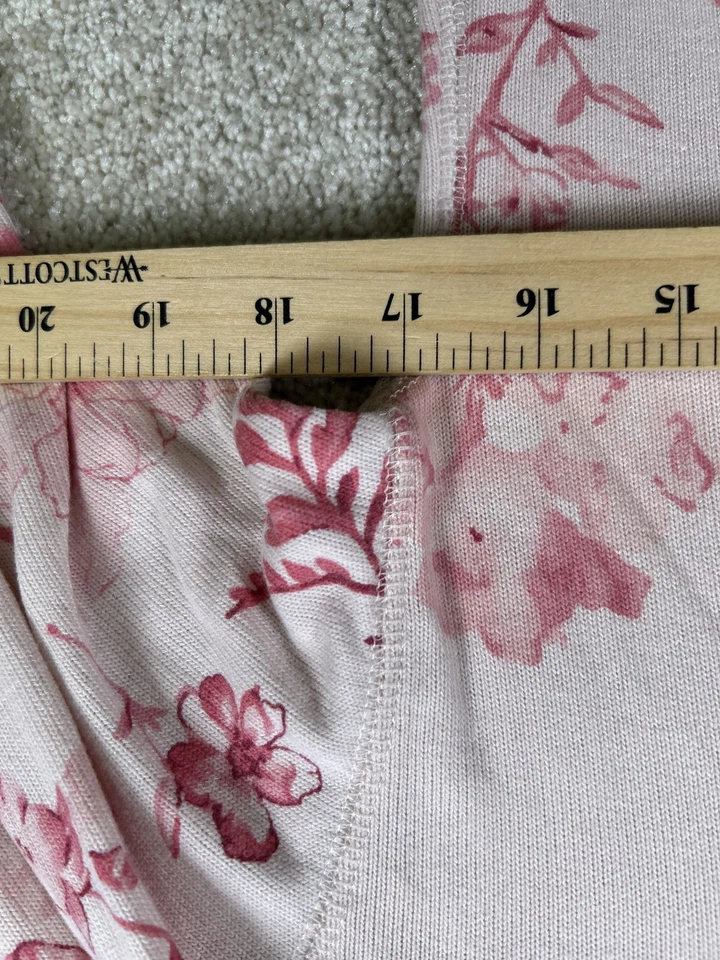 Suéter Sonoma Para Mujer XS Rosa Blanco Estampado Floral Manga 3/4 Pullover Informal XS Foto 2 de 4