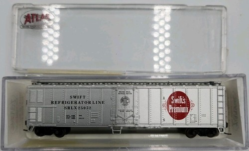 Neu im Karton Spur N Atlas #36623, Spur N 50' mech. Reefer Swift Fleisch #25032 | Zustand: New