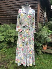 Vintage Antique 1930  s Art Deco Floral Dressing Gown Boudoir Lounge 38-28-52