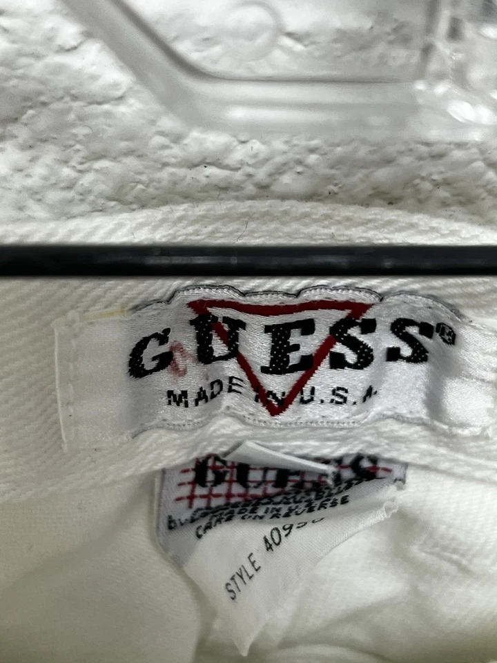 Pantalones Cortos Guess De Colección Blanco Denim Años 80’s 90’s Talla 28 Festival Rave Spring NUEVOS NUEVOS CON ETIQUETAS Foto 4 de 4