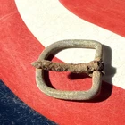 Dug Civil War Brass Buckle Type Used By Confederate