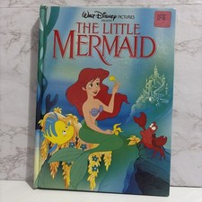 Vintage 1989 Walt Disney Pictures The Little Mermaid Large Hardcover Book Rare
