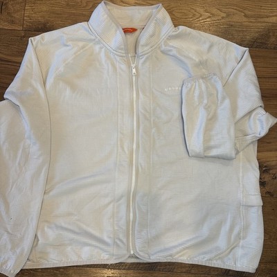 Merrell Jacket Mens 2XL Beige/Cream Full Zip Grid Fleece Performance Outdoor