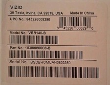 Vizio VBR140 Blu-Ray Disc Player WIFI HD USB HDMI DTS Dolby DVD New 