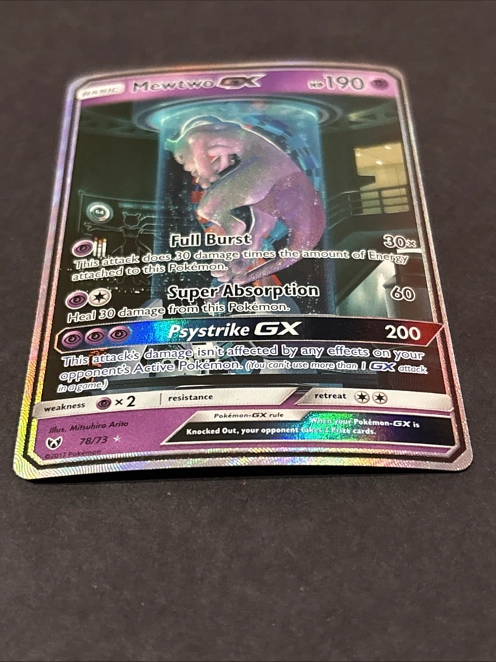 Pokemon Mewtwo GX Holo Card 78/73 Shining Legends 2017 Near Mint Condition - Image 4 of 4