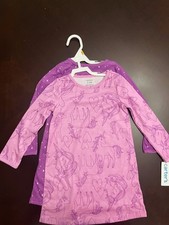 Carter  s 2 pack Nightgown Unicorn /stars Girls Size 2-3 Long Sleeves NWT