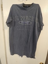 Vintage 90s Pepsi Cola Promo T Shirt Embroidered Rare Single Stitch Size S/M