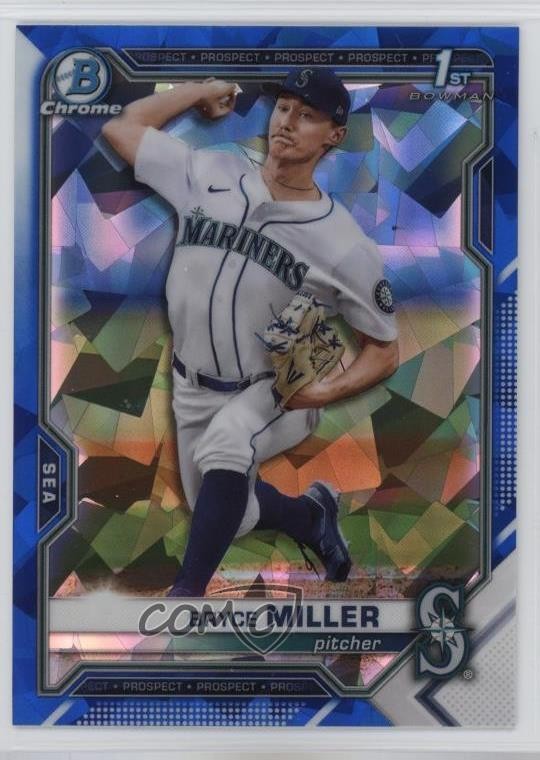 2021 Bowman Chrome Draft Sapphire Edition Bryce Miller #BDC-64 1ti6