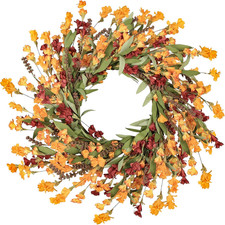 Fall Wreath, 24 Inch Fall Wreaths for Front Door