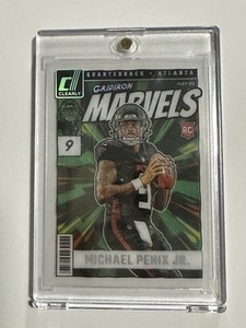 Michael Penix Jr RC 2024 Donruss Clearly Gridiron Marvels #8 Rookie Case Hit SSP