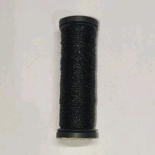 Kreinik Metallics Fine #8 Braid 005 Black Polyester Metallic Embroidery Thread