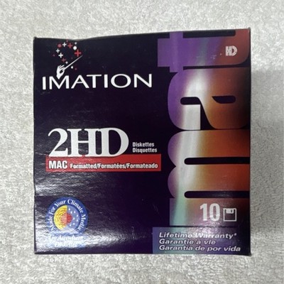 Imation 2HD 3.5'' MAC Formatted Floppy Diskettes 10 Pack 51111 40759