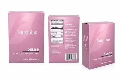 Nutriplus Delish Instant Coffee & Chicory Blend 3.53 oz Premium Coffee Mix