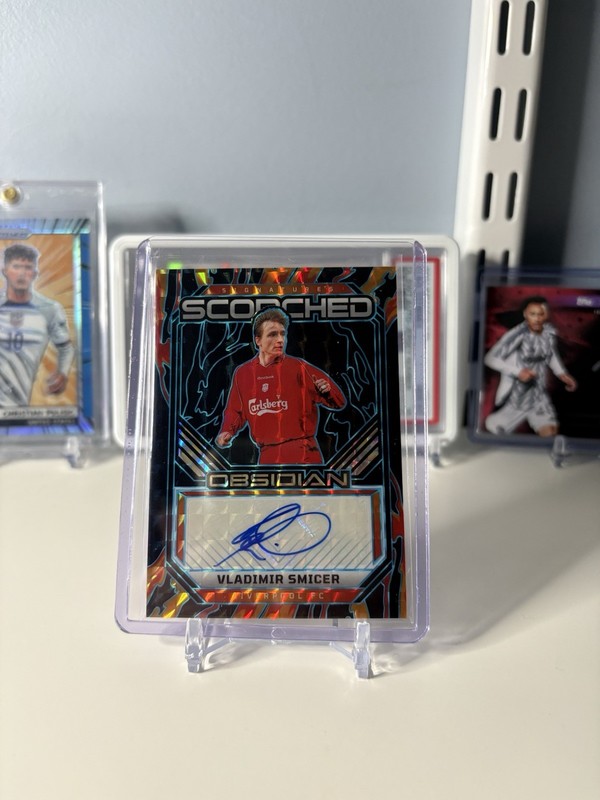 2025-26 Panini Obsidian Scorched Signatures Vladimir Smicer Auto Liverpool 1/1