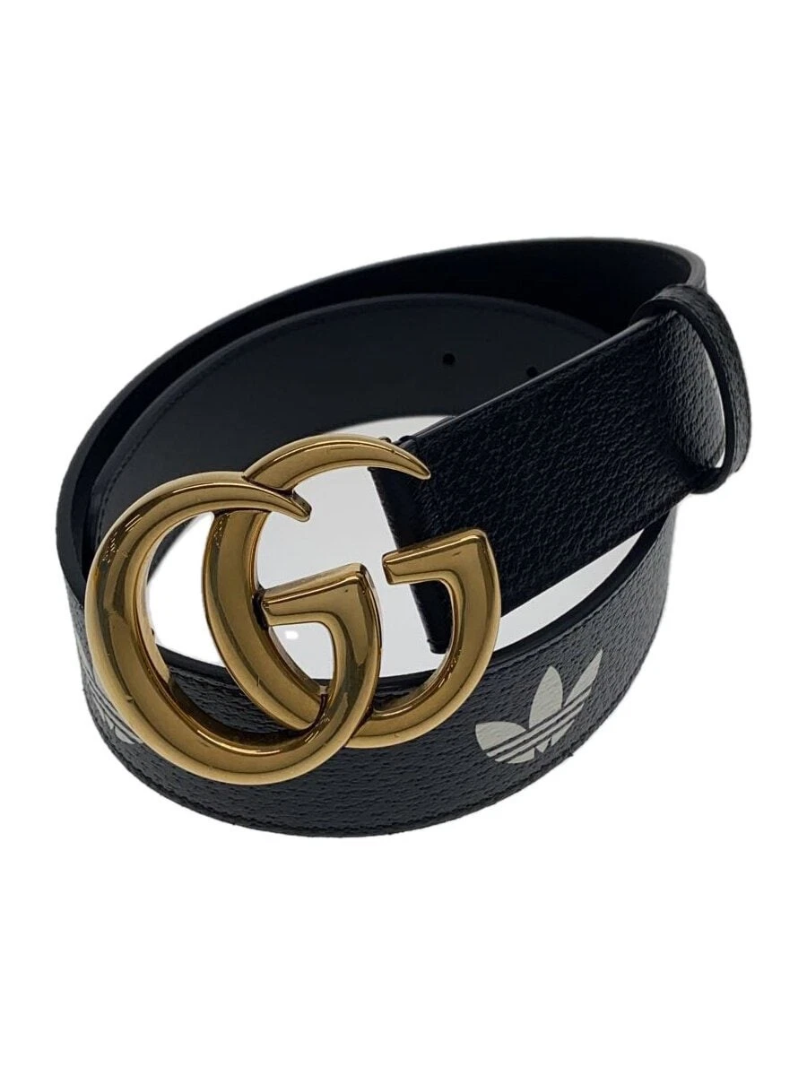 Ceinture GUCCI cuir noir imprimé femme 406831