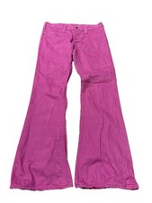 Vintage 60s 70s Lee LEENS Purple Bellbottom Flares Low Waist Union Made sz 30x29