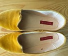 Vibi Venezia Yellow Velvet Furlane Slippers Size 39 — photo 10