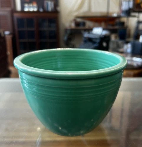 Fiesta Fiestaware Ceramic Mixing Nesting Bowl Green Vintage #2 Rings READ