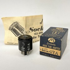 Vintage JFD Sockette 47A Radio Tube Socket Adapter For 12SA7 Tube to 7A8 Tube