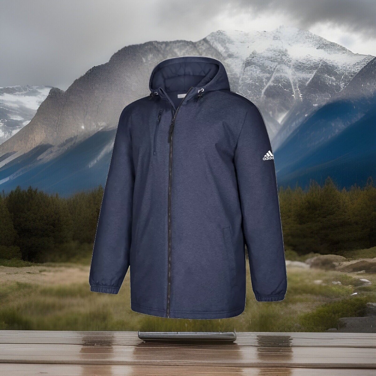 Adidas Sz L Game Built Wolfpack Outerwear Heavyweight Jacket College BV3958  $170