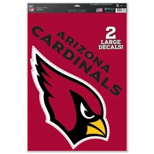 Arizona Cardinals 11" x 17" Multi Use Decals (2 Decals) - Auto,Windows, Cornhole