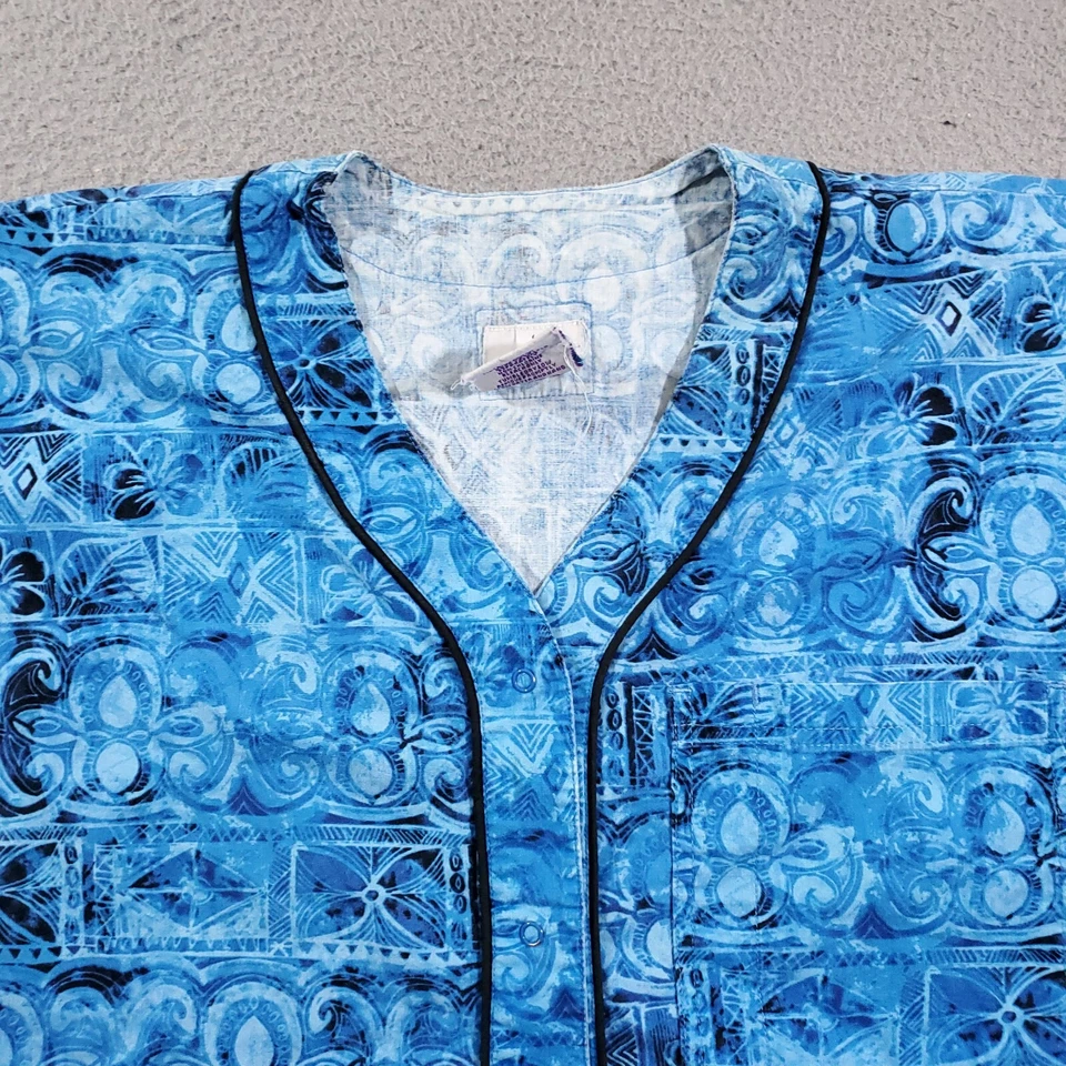 Scrubs бренд скрабы рубашка женщин маленький синий кнопка спереди медицинская униформа Топ - Изображение 4 из 4