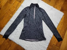 Lululemon Runderful 1/2 Zip Pullover Shirt Black Pink Size 4
