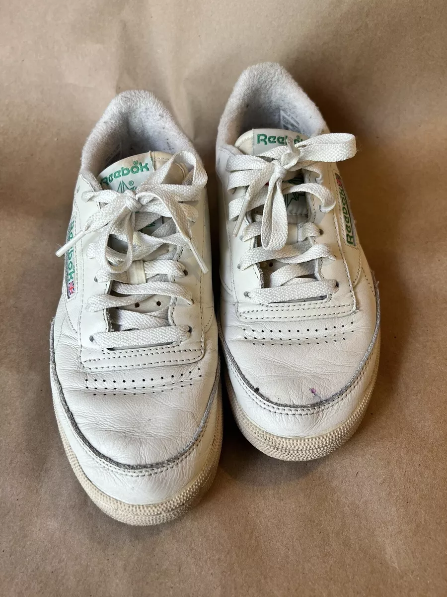 søvn jøde beskydning Reebok Club C 85 Vintage Chalk Paperwhite Glen Green Leather Running Shoes  M6 | eBay