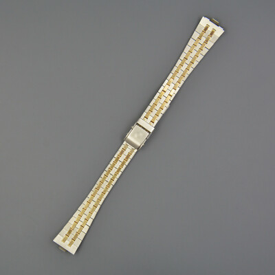ZENITH Swiss N NOS vintage Armband bracelet Uhrband 14mm STEEL GOLD Defy Lady
