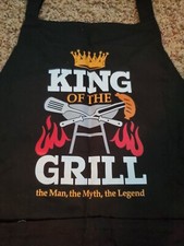 King Of The Grill Cooking Apron Smaller Size Black