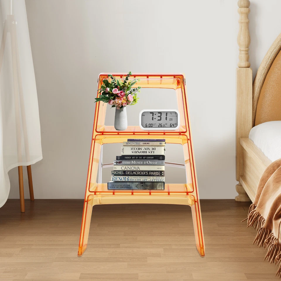 Orange Folding Step Stool for Adults 3 Step Ladder Folding Step Stool 44*52*63cm - Image 2 of 4