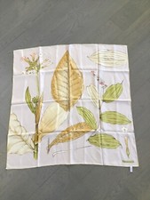 Tiffany Co Study of Plants Jacquard Silk Scarf 33x34"inches