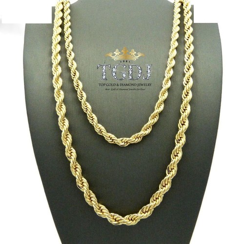 14k SOLID Gold 6mm ROPE Pendant link 