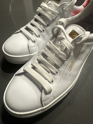 Roberto Cavalli Class Size 10 (43) White Red Leather Original Price $475