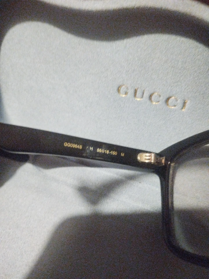 GUCCI GG3719 occhiali da vista acetato nero black eyeglasses Italy - Immagine 3 di 4