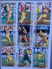 Futera ACB - 1995 Cricket Cards - Large partial set of 98/110 cards - NM