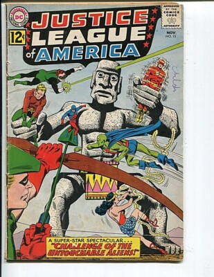 JUSTICE LEAGUE OF AMERICA 15 VG- STONE MEN  1962