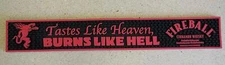 FIREBALL WHISKY RAIL BAR MAT RUNNER BEER COASTER NEW 