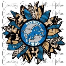 Sublimation Transfer Print Lions Sunflower Ready To Press Heat Transfer