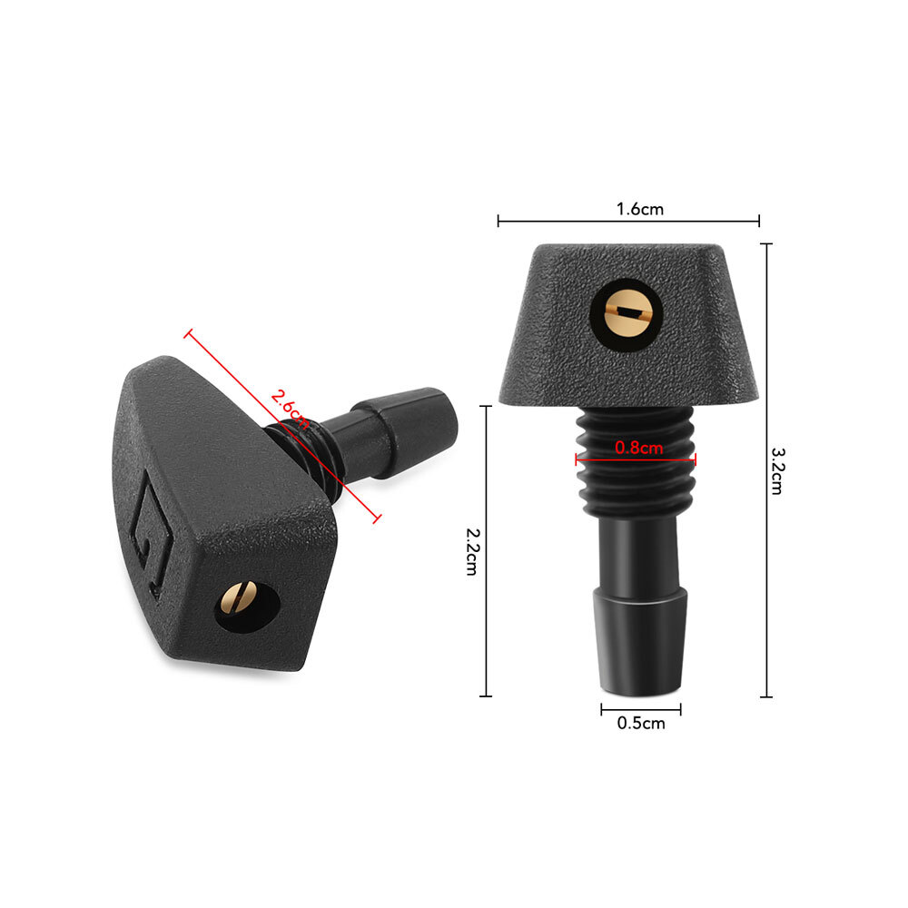 2x Car Window Windshield Wiper Washer Nozzle Water Spray Jet - Foto 5