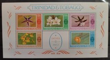 TIMBRE STAMP BLOC TRINITAD & TOBAGO Y&T#23 FLEUR ORCHIDEE NEUF**/MNH-MINT ~E60