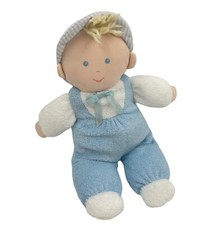 Eden Baby Boy Doll Stuffed Plush Lovey Blond Hair Blue Eyes Blue Terrycloth 2006