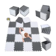 meiqicool Foam Play Mat Thick Soft EVA Interlocking Foam Floor Mats Children ...