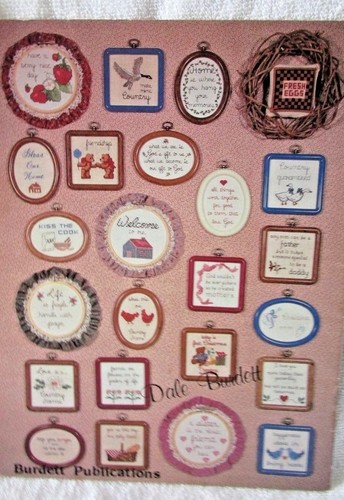 Needlepoint Pattern 50 Miniature Sayings Booklet By Burdett Publications 1984 - Picture 2 of 2
