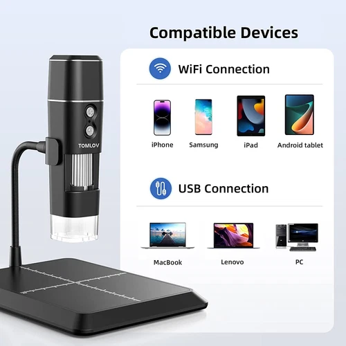 TOMLOV 1000x Digital Microscope USB Microscope 1080P Coin Scope Camera Magnifier - Picture 4 of 16