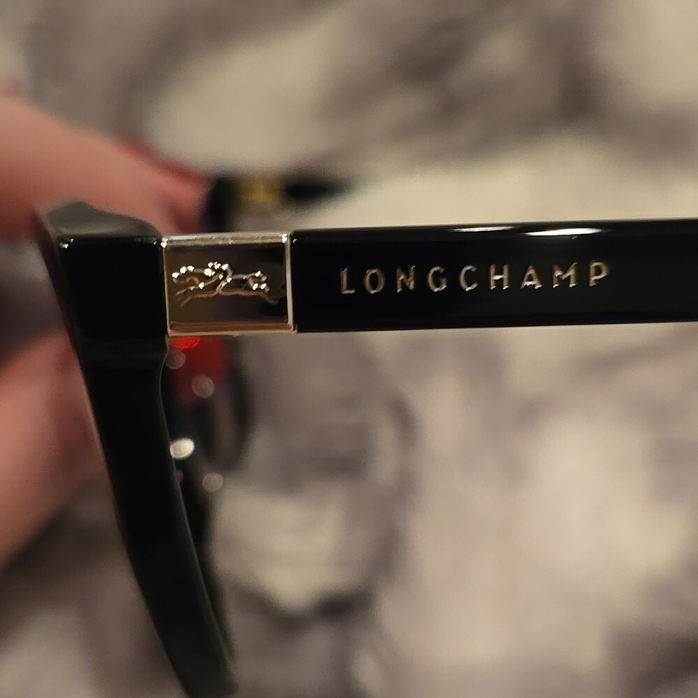 Longchamp Paris Black and Gold Cat Eye Sunglasses Brand New  display picture 1