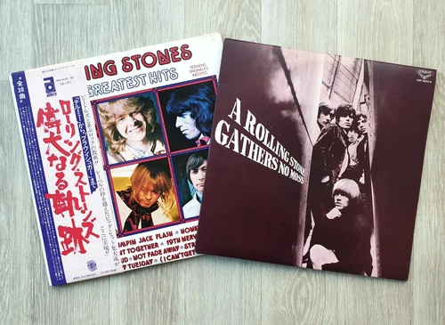 Rolling Stones Lot of 2 A Rolling Stone Gathers No Moss 30 Greatest Hits w/ Obi